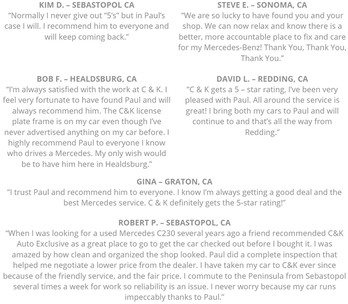 Mercedes Benz Bay Area reviews